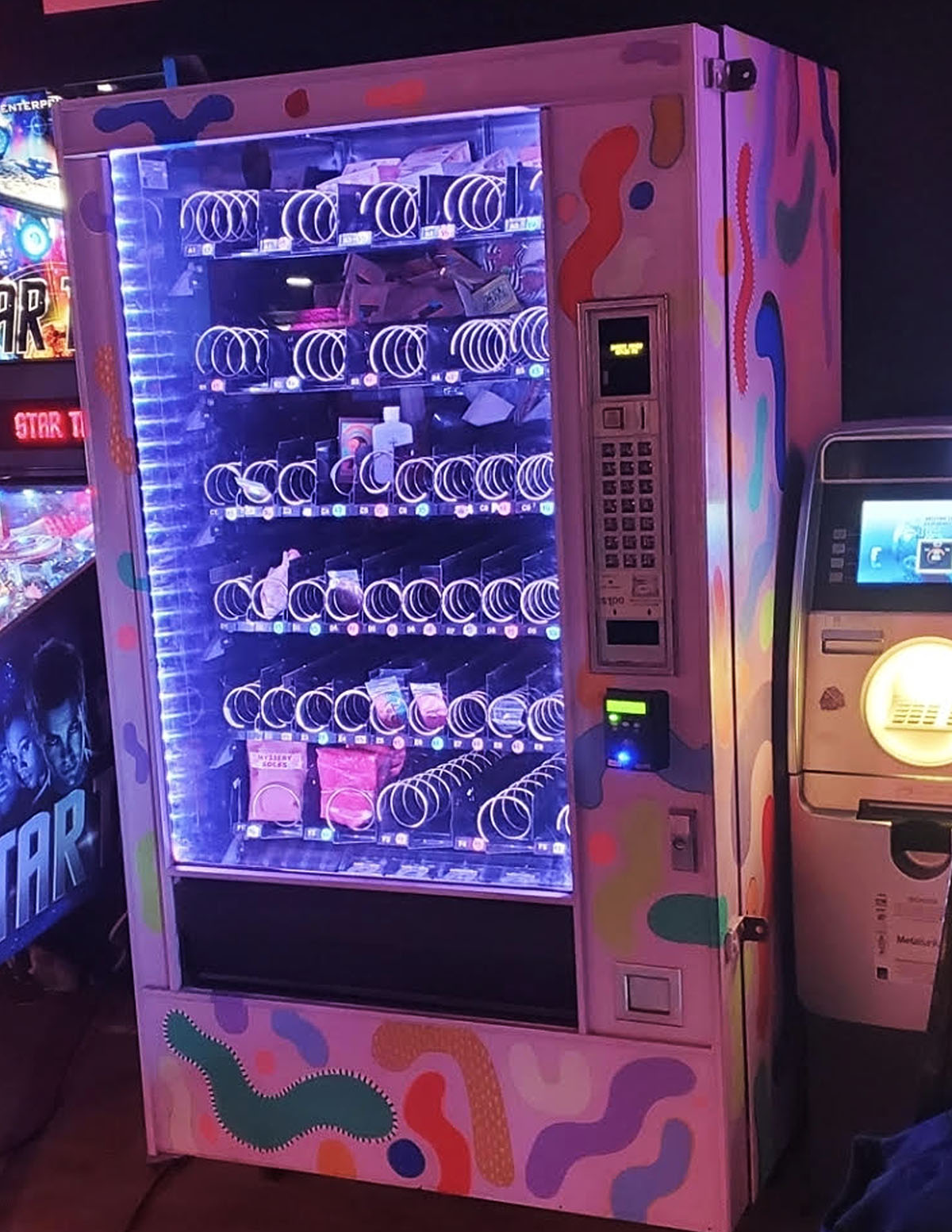 Cold Lunch machine interior full of curated items
