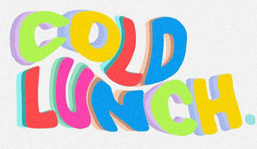 Cold Lunch logo. Colorful and slightly warped